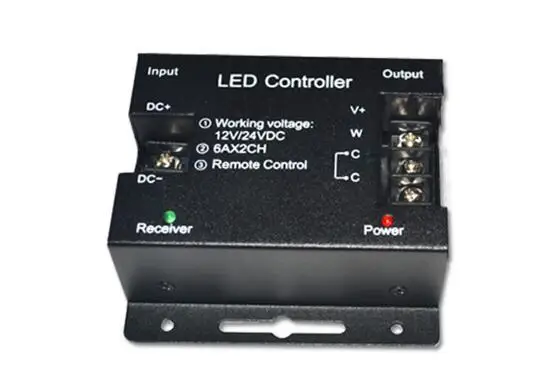 DC12-24V 6AX2CH Беспроводной RF RGB полный сенсорный контроллер с пультом дистанционного