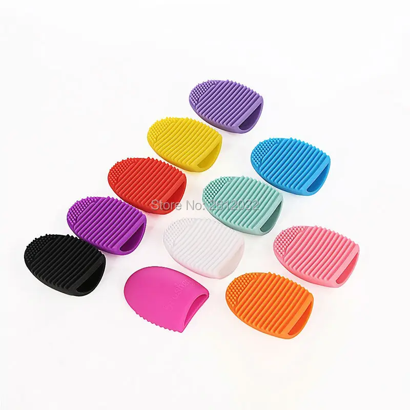 New Pop Brushegg Cleaning Make up Washing Brush Silicone Glove Scrubber Cosmetic Foundation Powder Clean Tools Brush Egg