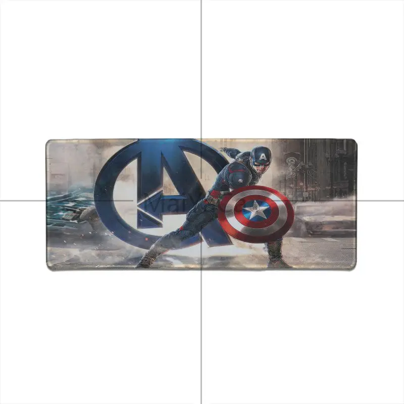 Lock Edge 40X90cm MaiYaCa ваши собственные коврики Капитан Америка индивидуальный игровой коврик для мыши для ноутбука аниме мультфильм Принт Большой размер игровой коврик для мыши - Цвет: Lock Edge 40X90cm