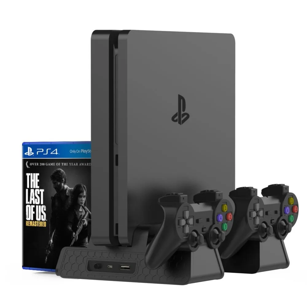 Suntaiho для PS4 Slim Pro консоль охлаждающая подставка 2 контроллера зарядное устройство