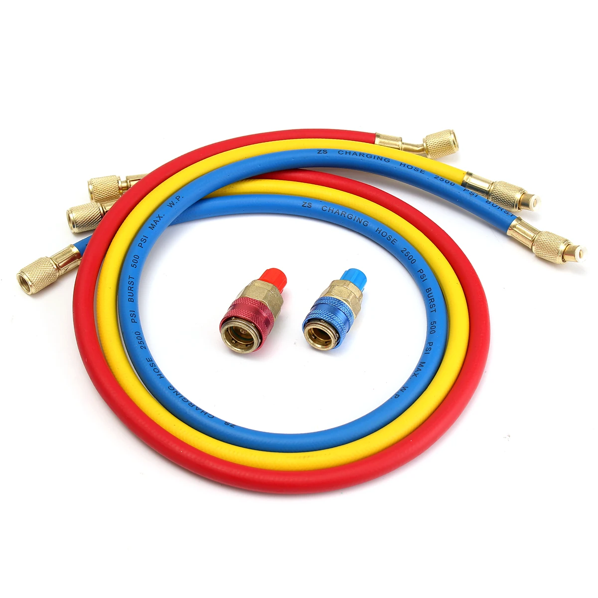 

Auto Manifold Gauge Set A/C R134A Refrigerant Charging Hose with 2 Quick Coupler for R134A Air-conditioning Refrigeration