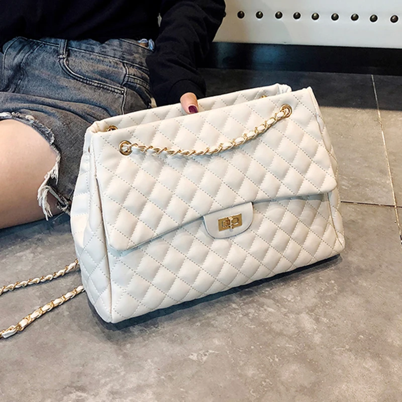 Большая роскошная Брендовая женская сумка в клетку женские стеганые сумки