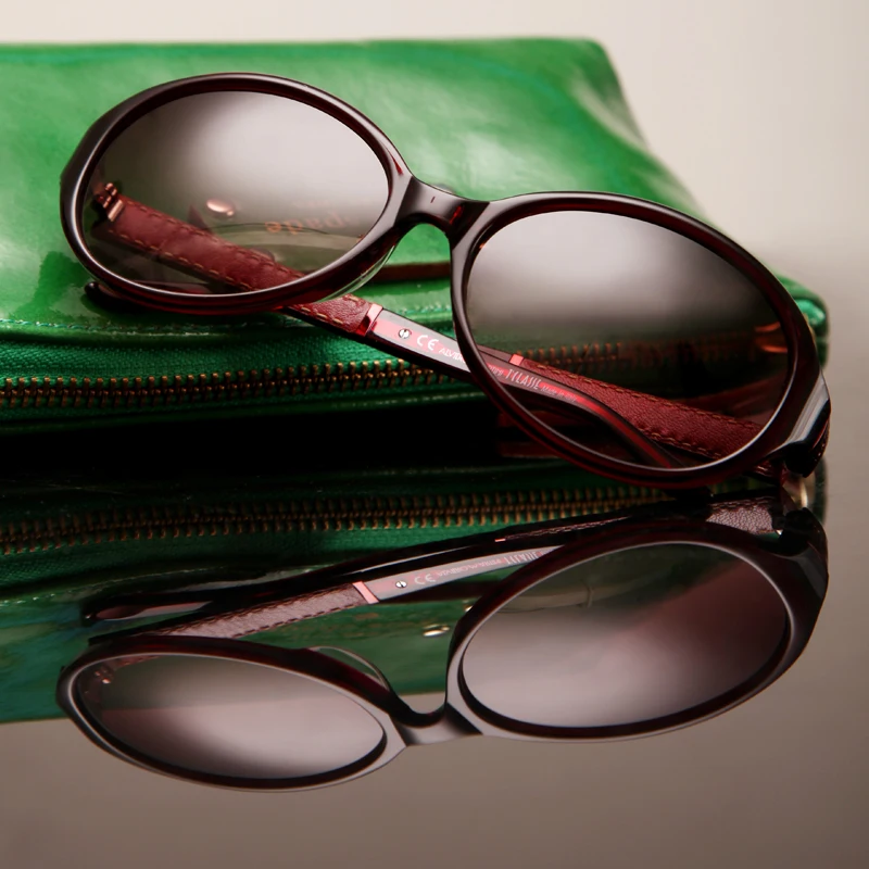 

2018 Luxury Design Sunglasses Women Sun Glasses Genuine Leather Vintage Style Womens Oversize Eyeglasses Fashion Goggles MK0223