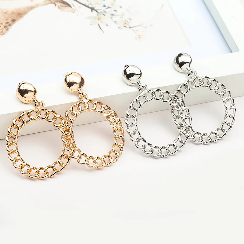 Серьги гвоздики в форме снежного покрыты золотом серебром пустотелая цепь узор