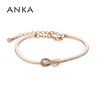 anka infinite rhinestone bracelets bangles for women jewelry gold color give girlfriend and mom the best gift 133401