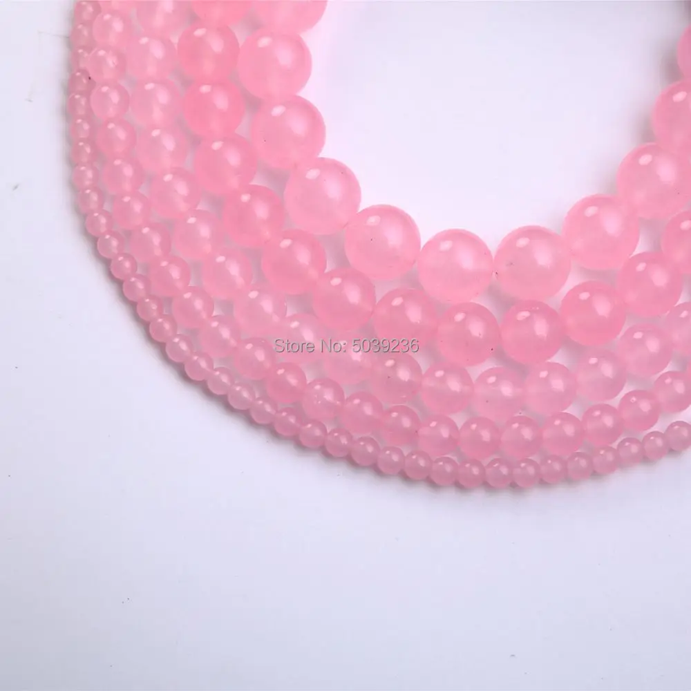 Wholesale Light Pink Jades Beads Natural Stone Loose for Jewelry Making 4-12mm Pick Size DIY Bracelet Necklace | Украшения и