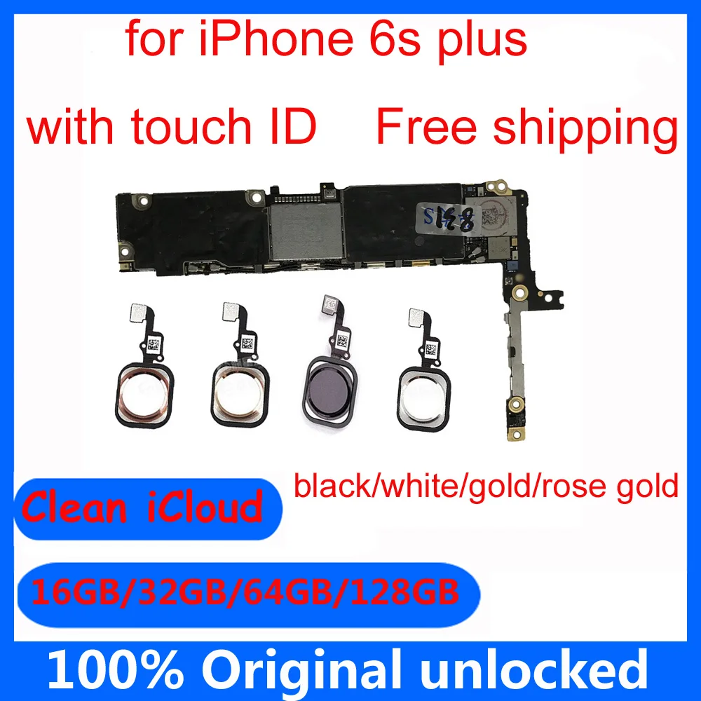 Оригинальная разблокированная материнская плата 16 Гб 64 128 ГБ для iphone 6s plus 6sp с/без