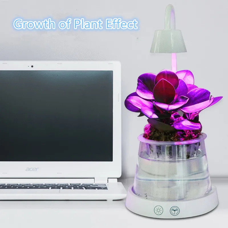 HZFCEW LED Smart Touch Plant Growth Lighting Desk Lamp Flowers and Gardening Lights Night Light Plants Fill Light Office Lamp