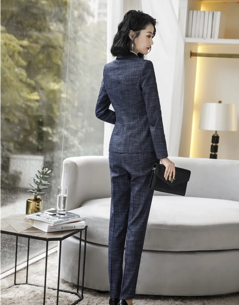 Высокое качество ткани Формальные блейзеры женские деловые костюмы с курткой и