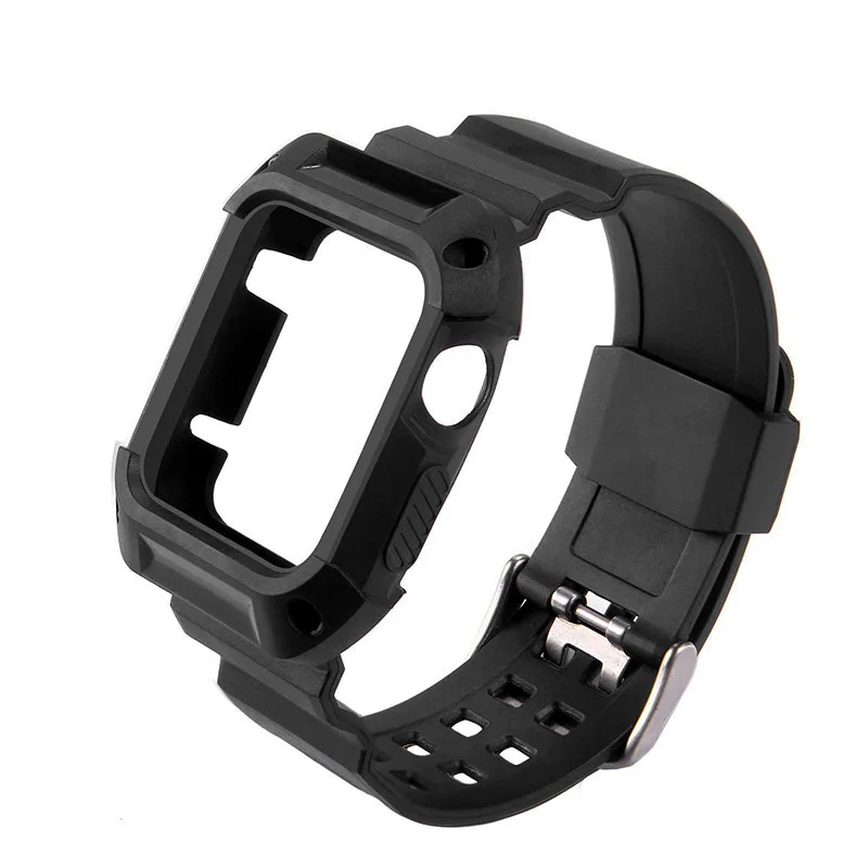 Aivtalk ТПУ резиновый ремешок для часов с Защитный чехол 38 мм 42 iWatch Apple Watch Band браслет