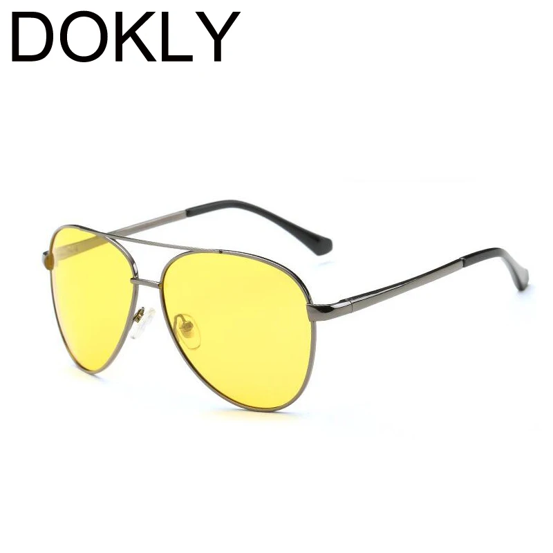 

Dokly Brand Night Vision Glassess Men's Polarized Sunglasses Oculos Goggle Yellow lens Polaroid Driving Glasses UV400 Protection