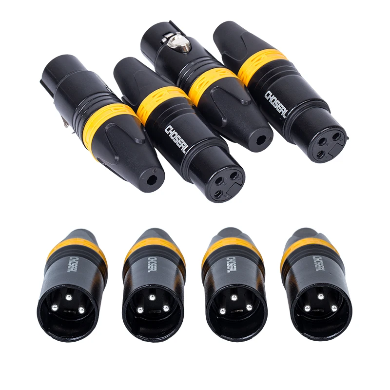 Choseal 30 юбилей QD2002B + QD2003B 8 шт. адаптер XLR 3Pin штекер и гнездо микрофонный аудиокабель