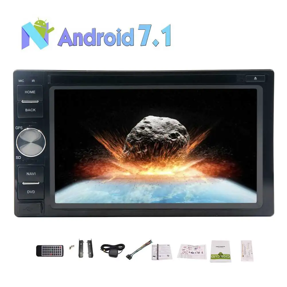 EinCar 8 ядер Android 7 1 в тире автомобильный стерео 2G RAM 32GB ROM WiFi 4G Bluetooth GPS двойной 2 Din FM/AM