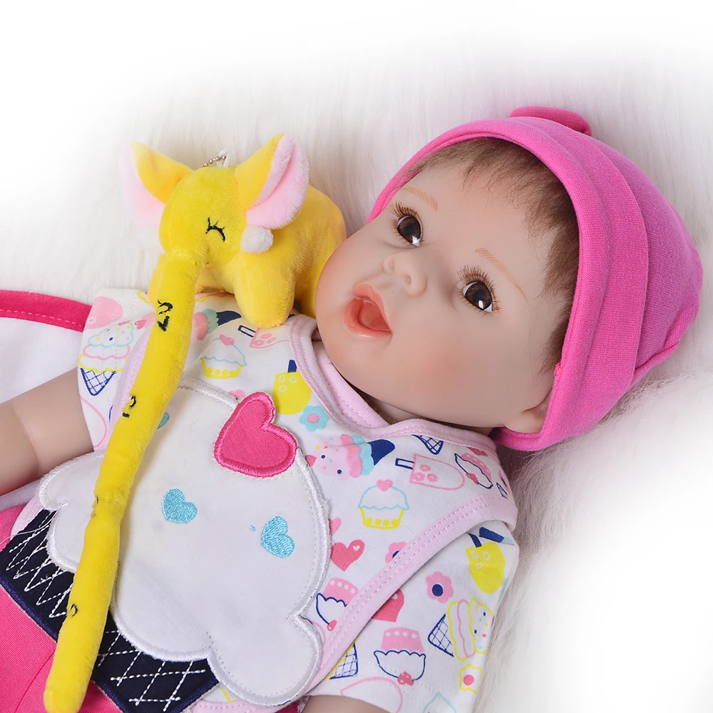 Мода 55 см Baby Reborn Bonecas 22 дюйма Мягкая силиконовая виниловая кукла для