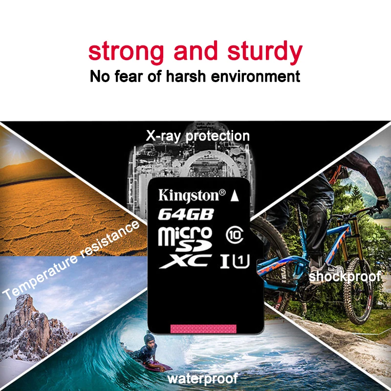 Карта памяти Kingston Class 10 Micro SD 32 ГБ 8 16 64 128 ГБ|micro sd card 32gb|tf 32gbsd 32gb |