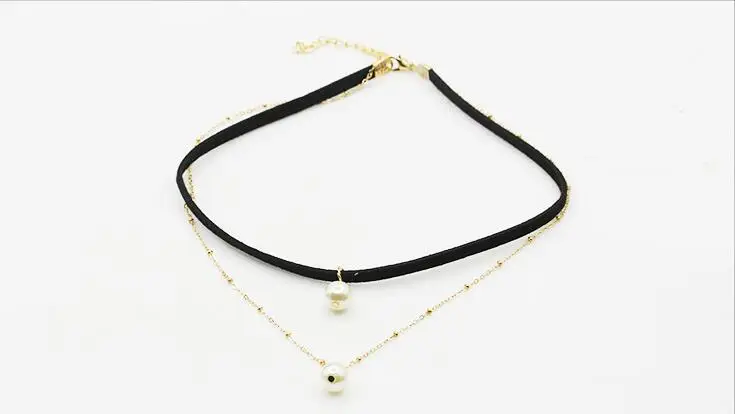 Xl 048 2018 Harajuku Двухслойное модное корейское жемчужное ожерелье простые атмосферные