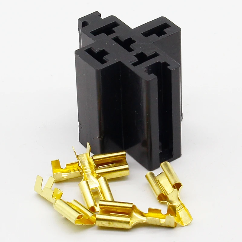 Автомобильный 5 контактный релейный держатель с медными наконечниками 6 3 мм 1