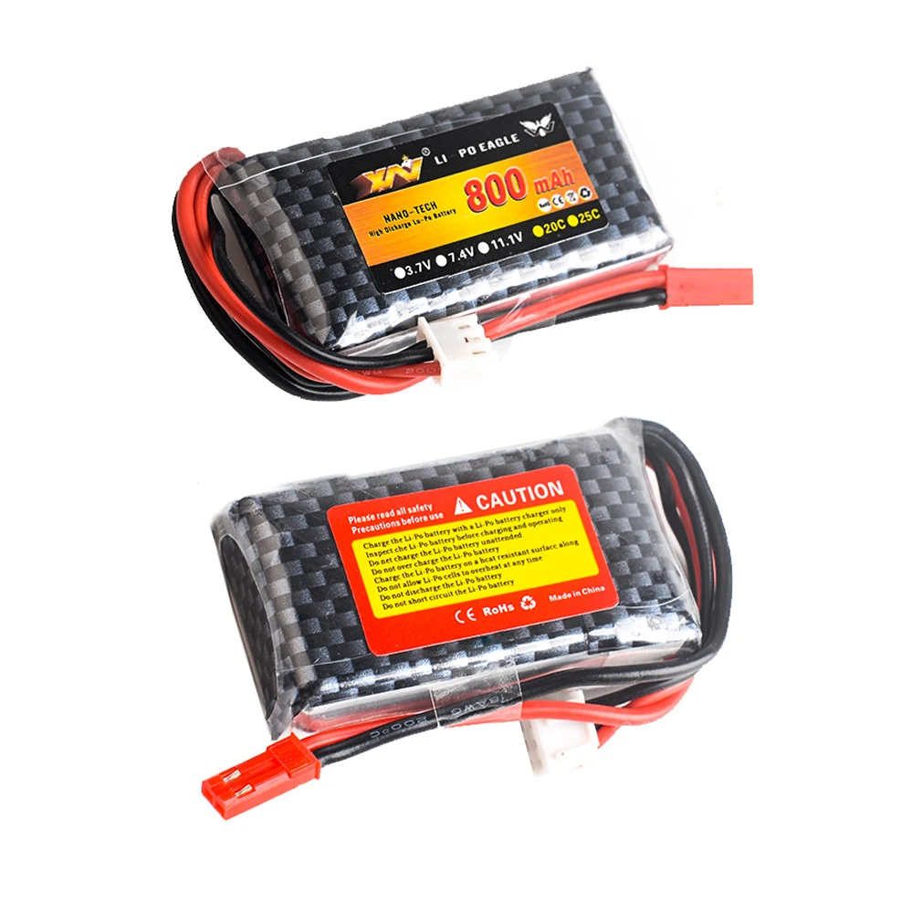 1 шт. YW литий-полимерный 2S 7,4 v 800mah Lipo аккумулятор для MC6A MC6B ZF-6A MC-E7 Rc передатчик