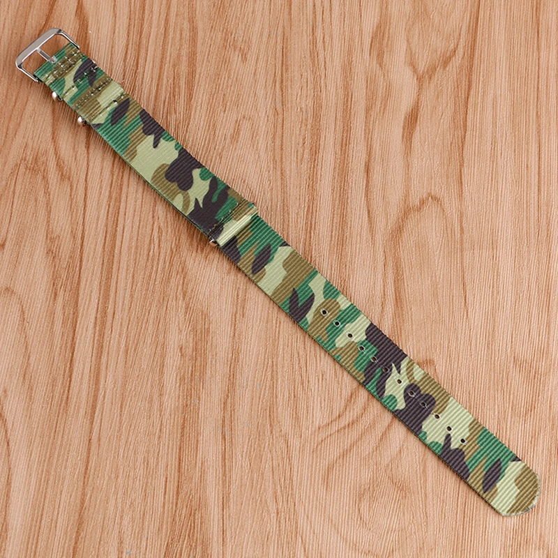 Ремешок Камуфляжный из нейлоновой ткани для мужских и часов сменный спортивный