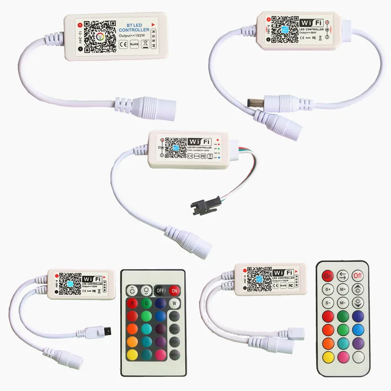 Wifi Bluetooth светодиодный пиксельный контроллер Mini DC5V/12V/24V с радиочастотным