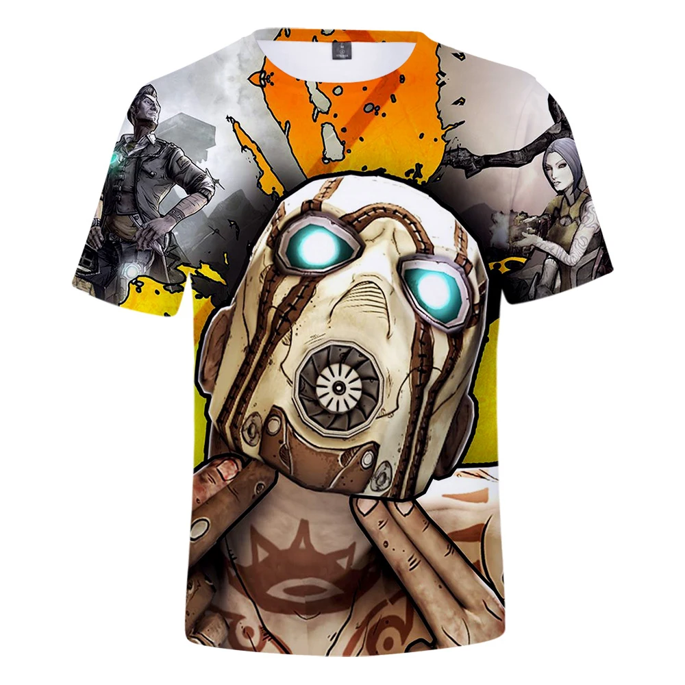 Лидер продаж футболка с 3D принтом игры Borderlands 3 летняя модная коротким рукавом