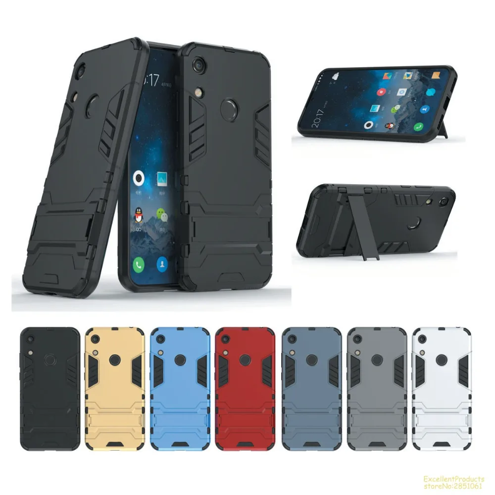 Для huawei Honor 8A Чехол Мягкий силикон и жесткий пластик двойная степень защиты