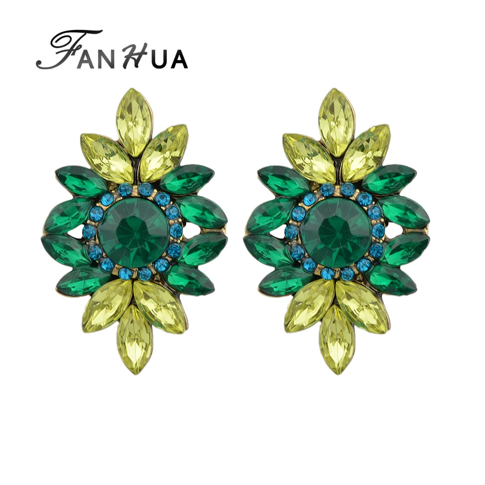 Fanhua Новое поступление бренд Серьги Роскошные Свадебная вечеринка Jewelry Красочные