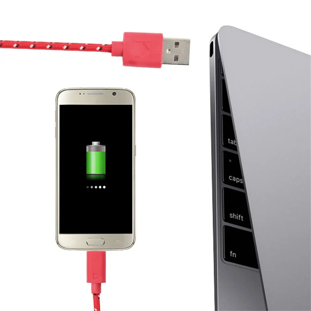 3 метра 10 футов плетеный провод Micro USB кабель для синхронизации нейлоновые