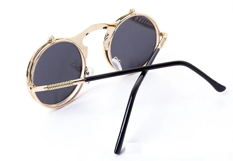 Круглые Солнцезащитные очки RunBird Ретро стиль стимпанк женские брендовые