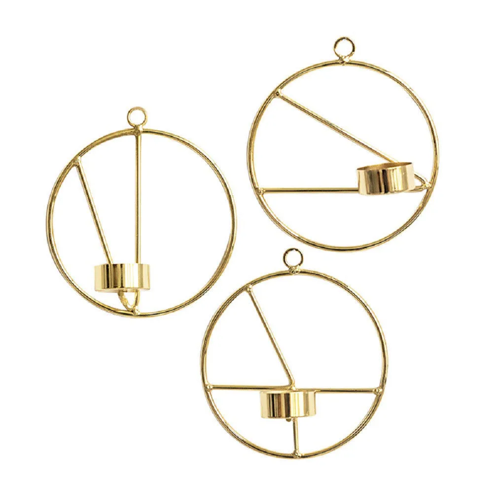 Подсвечник для спальни гостиной золотой геометрический подсвечник в