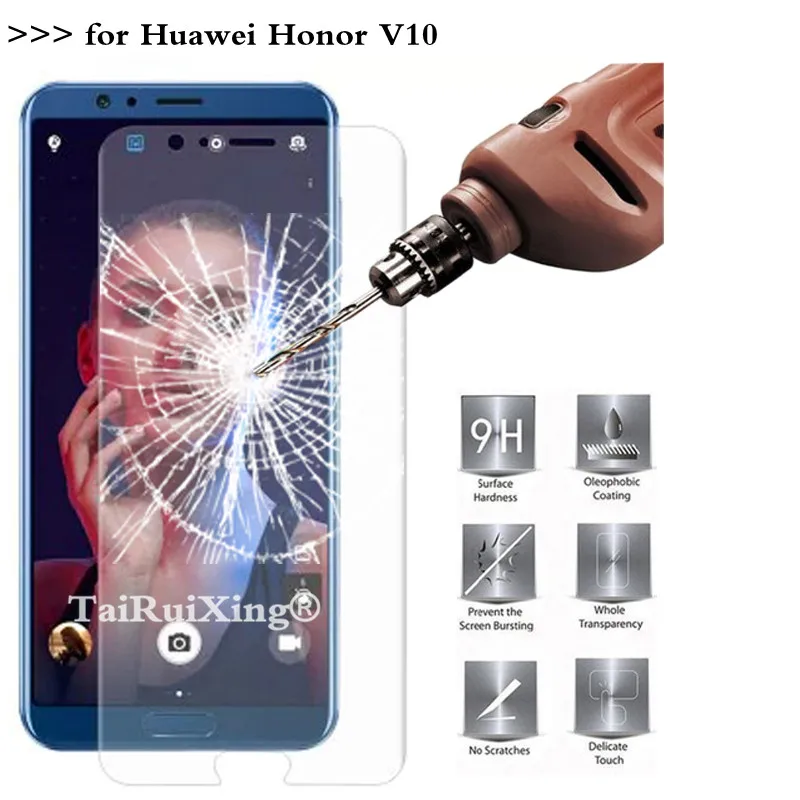 Для Huawei Honor V10 0 26 мм 9 H 2.5D Закаленное стекло протектор экрана для V10|Бамперы| |