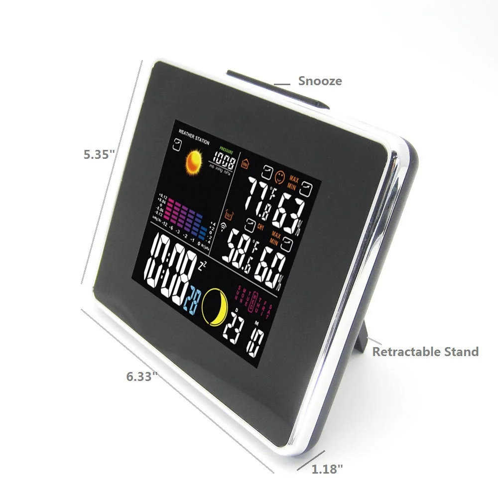 DYKIE беспроводные метеостанции со светодио дный цифровой станцией с подсветкой