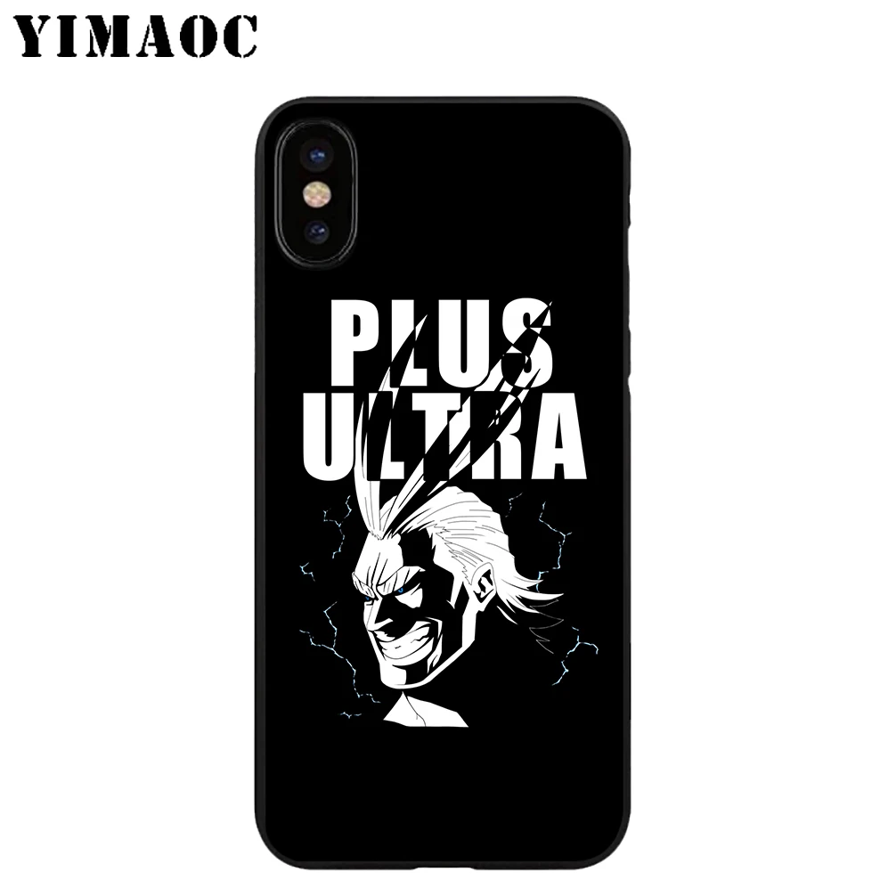 YIMAOC Plus Ultra Anime Soft TPU Black Silicone Case for iPhone X or 10 8 7 6 6S 5 5S SE Xr Xs Max |
