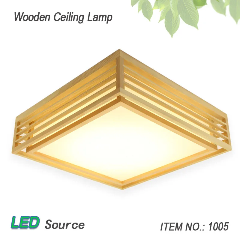 Светодиодный потолочный светильник в японском стиле с татами из дерева и Pinus