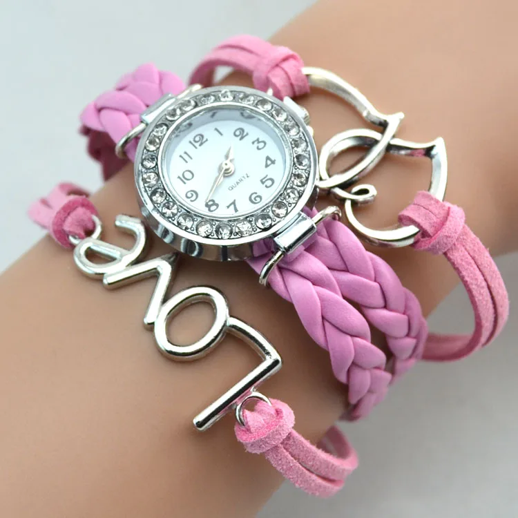 Новый дизайн модные цифровые наручные часы для девочек ремешок с сердечком