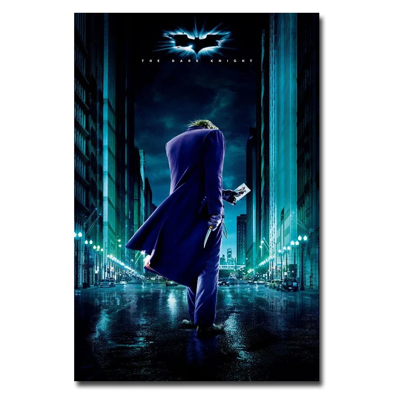 Бэтмен Джокер Темный рыцарь поднимается художественный Шелковый плакат печать