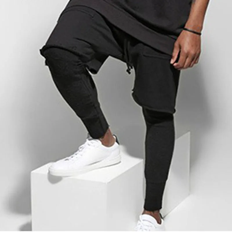 Мужские повседневные спортивные штаны мешковатые фитнес длинные брюки для