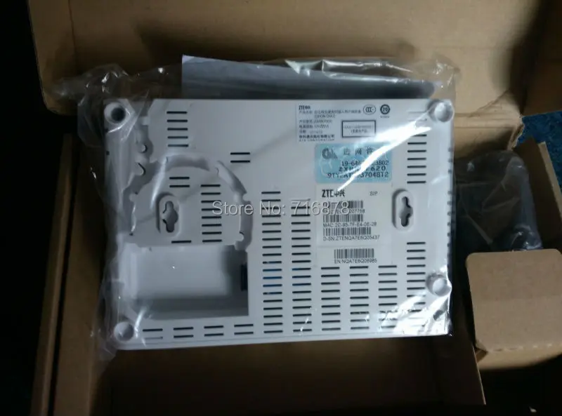 Английская версия GPON ZXHN F620 ONU/ONT V5.0 с 4 портами Ethernet и поддержкой 2 голосовых SIP или H248.