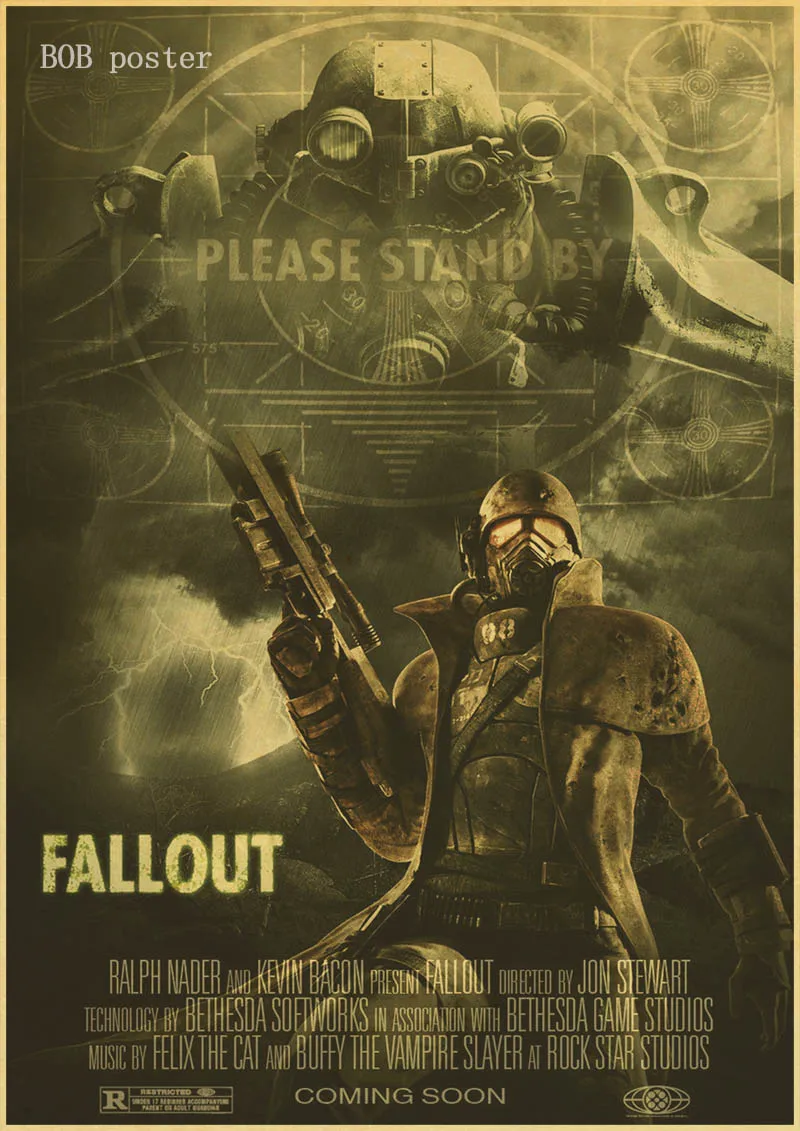 Винтажные плакаты рок Fallout игры аниме Настенные Украшения Дома Ретро плакат Декор для стен в винтажном стиле принты