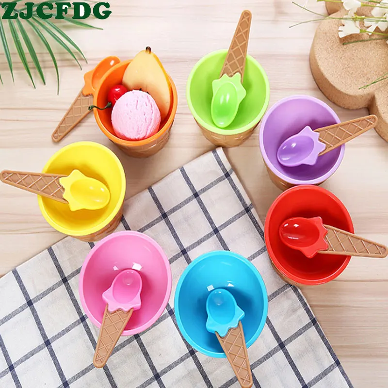 Горячая новинка: высококачественная многоразовая миска для мороженого для детей, прекрасный подарок, подобный посуде на столе - набор для обеда Se.