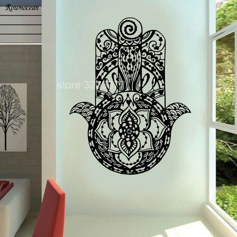 Наклейки на стену Hamsa виниловые наклейки домашний декор Хамса рука Фатима Ганеш