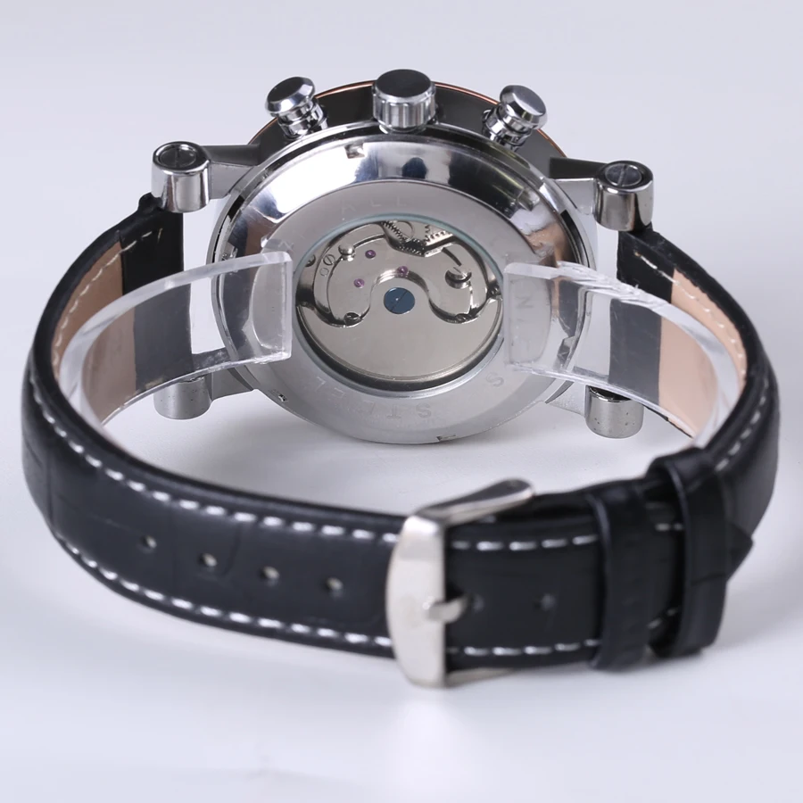 Роскошные брендовые автоматические часы Tourbillon с календарем отображением даты