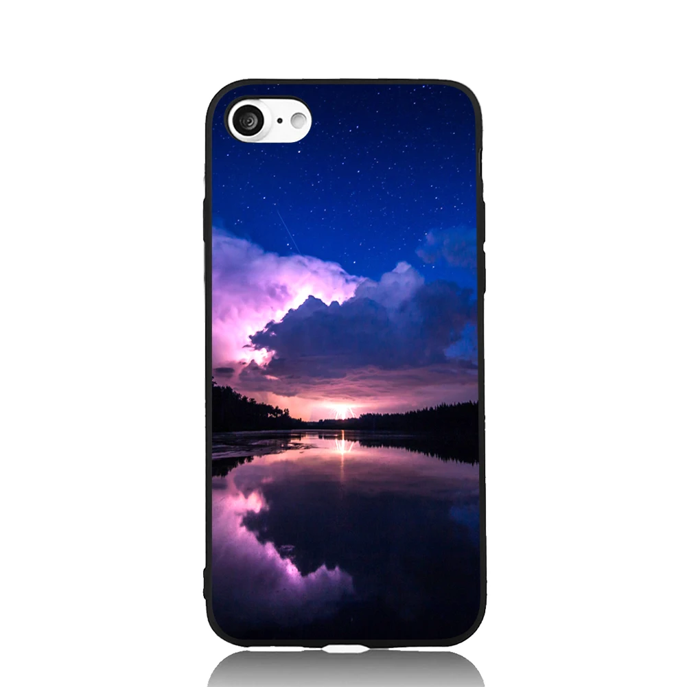 Ночь Красота серии синие волны весело Книги по искусству для iPhone 6 6S 7 Plus ТПУ