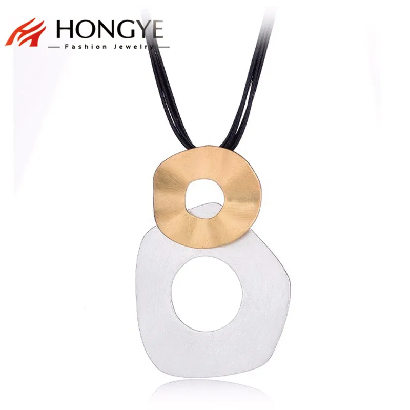 Женское многослойное ожерелье HONGYE черное асимметричное длинное из