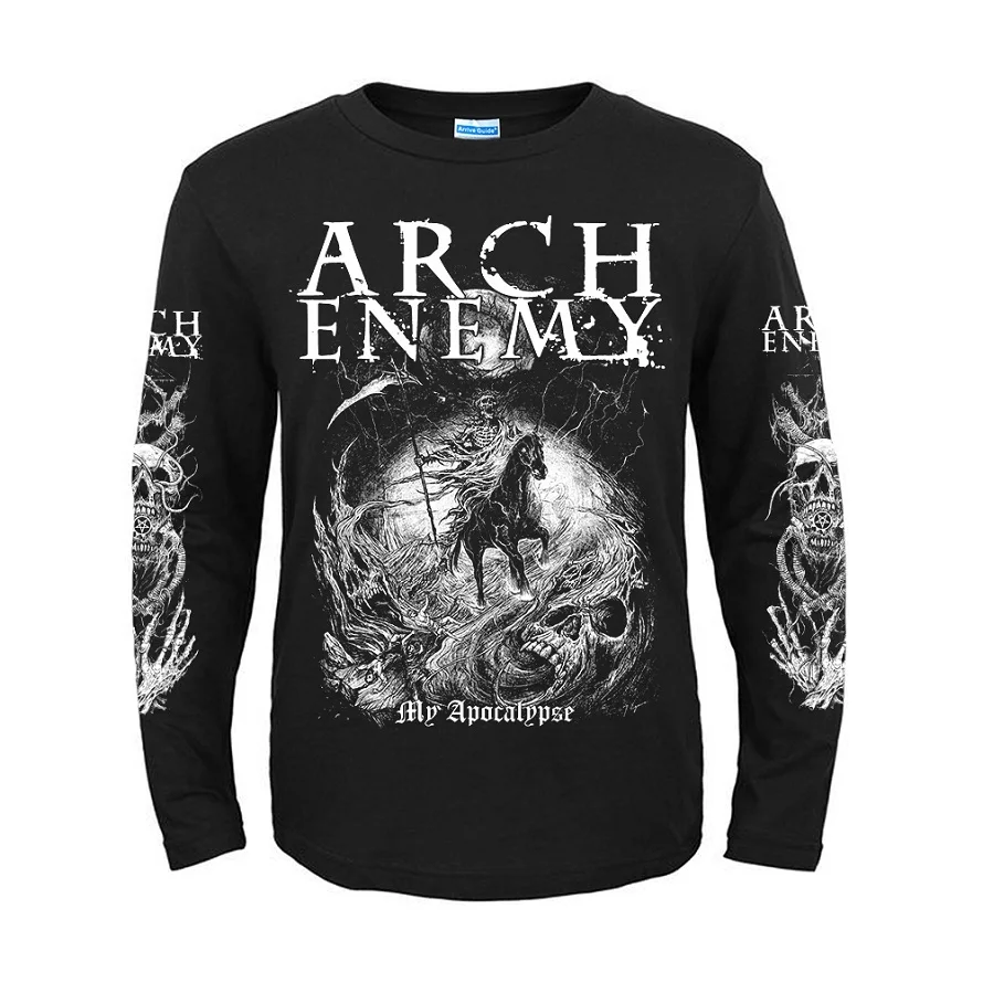 3 5 дизайнов, шведская группа, Arch Enemy, 3D, Череп, рыцарь, рок, бренд, для мужчин и женщин, полная рубашка с длинными рукавами, тяжелый металл, панк, иллюстрация, футболка - Цвет: 3