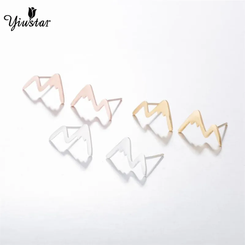 Yiustar серьги из горной породы природа мотивация ювелирные изделия корейские для
