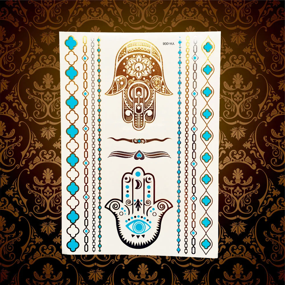 1 шт. модные блестящие серебряные татуировки YS-18 Сова Ловец снов Луна Звезда лист