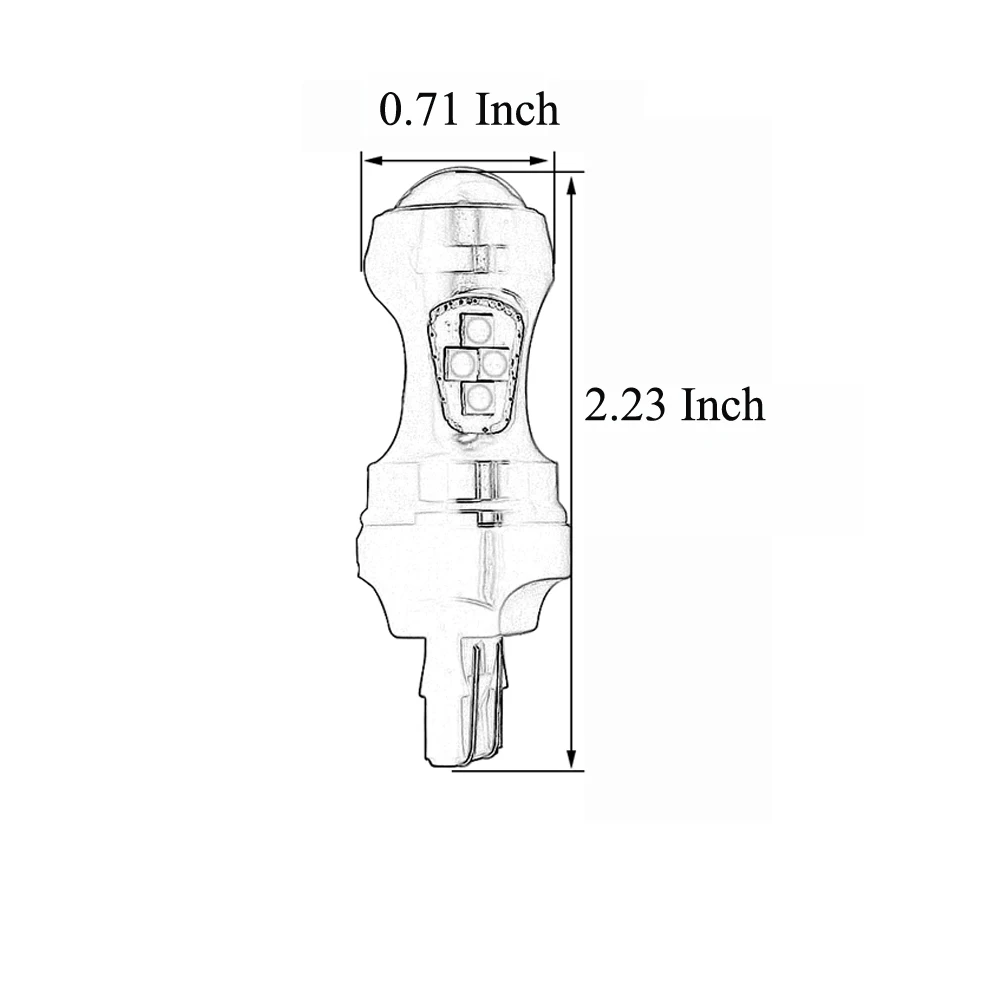 HSUN 2pcs 7440 7443 3156 3157 LED Bulbs Auto Fog P21/5W Tail Turn S25 P21W Light R5W Lamp parking Reserve Lights 12-24V | Автомобили и