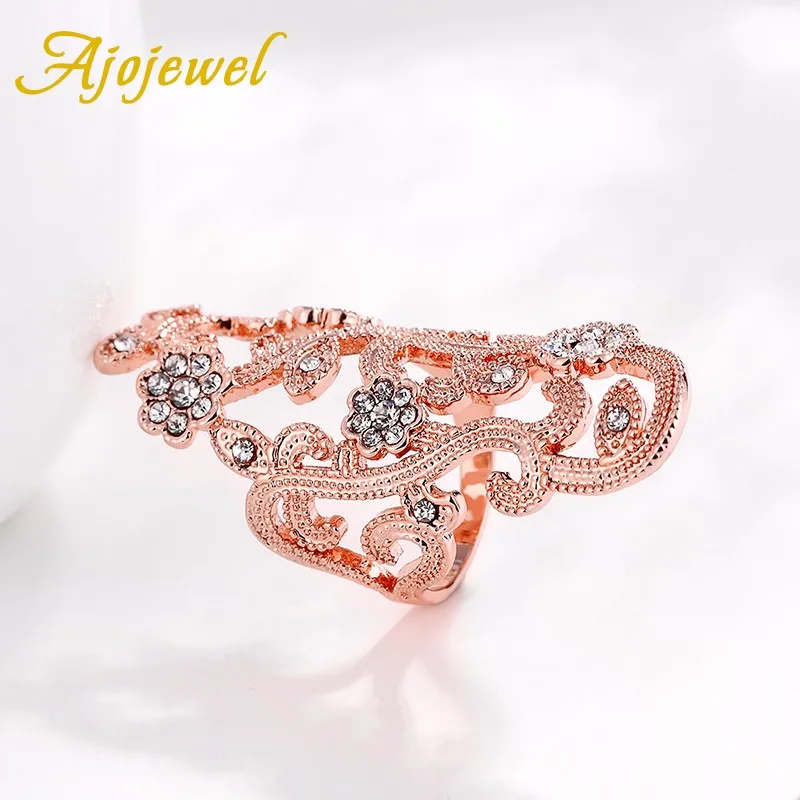 Женский Большой Аксессуар Ajojewel листья винограда цветок с фианитом Роскошный