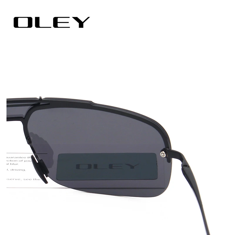 Мужские и женские бескаркасные солнцезащитные очки OLEY синие поляризационные с